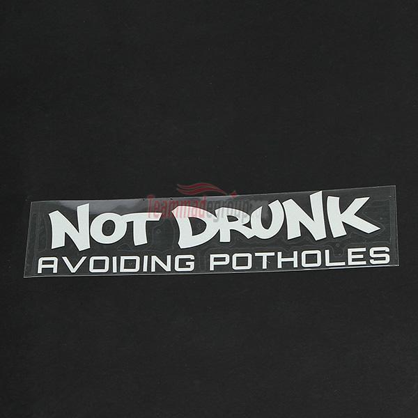 Not drunk avoiding potholes sticker vinyl for funny turbo decals cool honda jdm