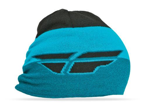 Fly racing color block reversible beanie - blue/black, one size fits most