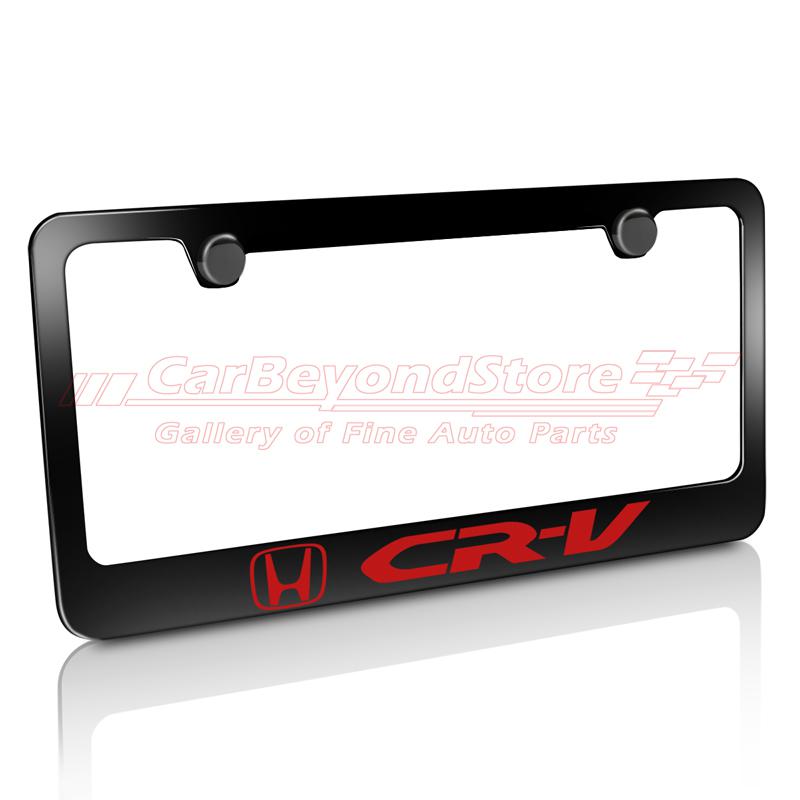 Honda cr-v red black metal license plate frame + free gift, offical license