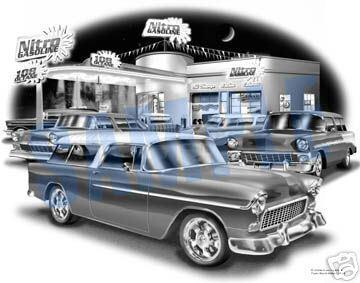 1955,1956 chevy nomad classic muscle car art print   ** free usa shipping **