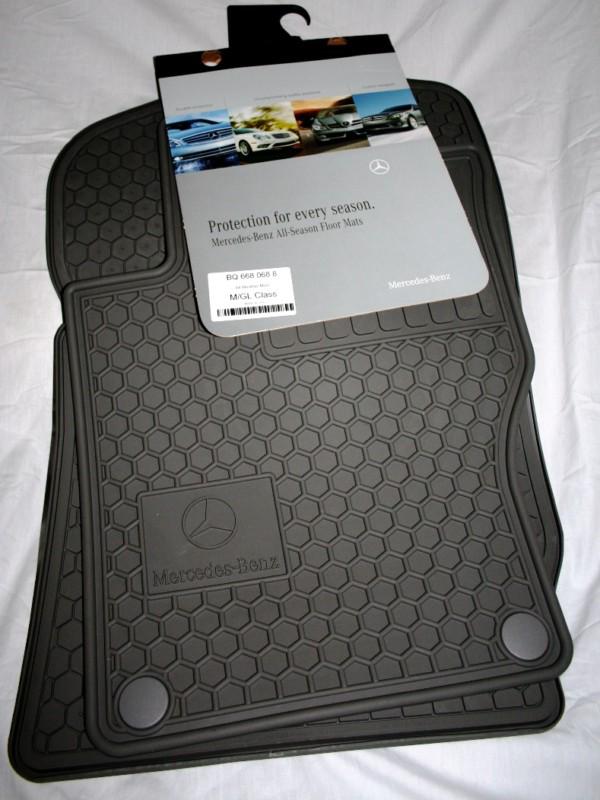 2007 to 2011 mercedes benz ml63 rubber floor mats - genuine factory items -gray