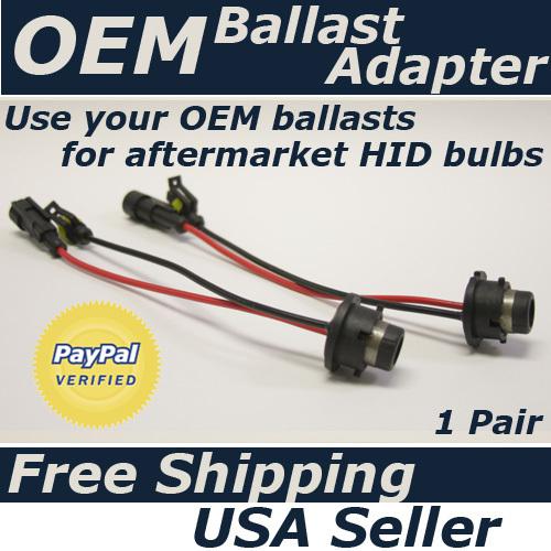  amp connector adapter plug for d2s d2r oem hid ballasts