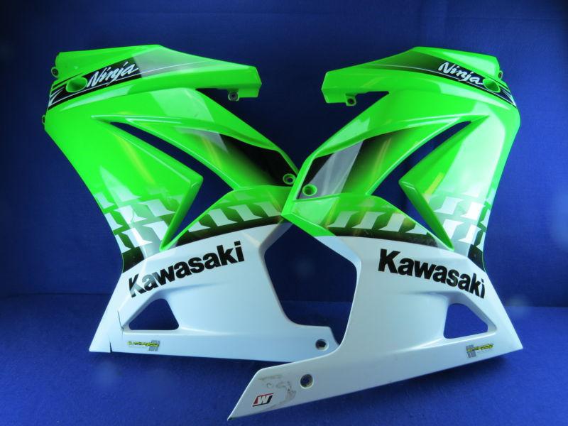 10 kawasaki ninja ex 250 right & left side fairings damaged ex250 #104 cowl