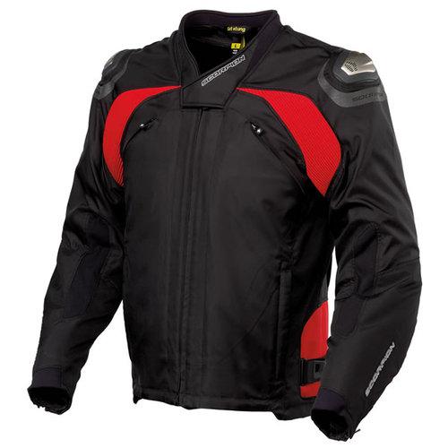 Scorpion force textile street jacket red