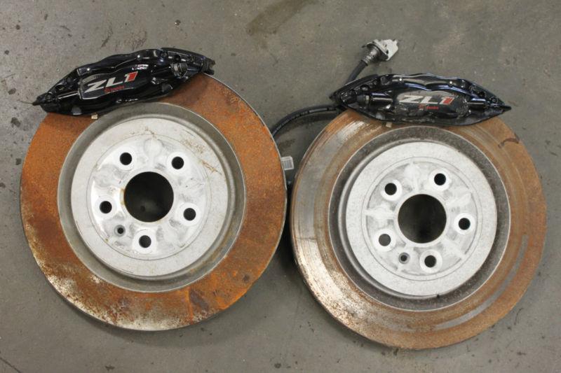 2012-2013 camaro zl1 brembo rear brakes calipers & rotors used oem