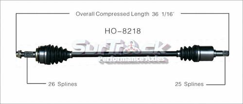 Surtrack perf axles ho-8218 cv half-shaft assembly-new cv axle shaft