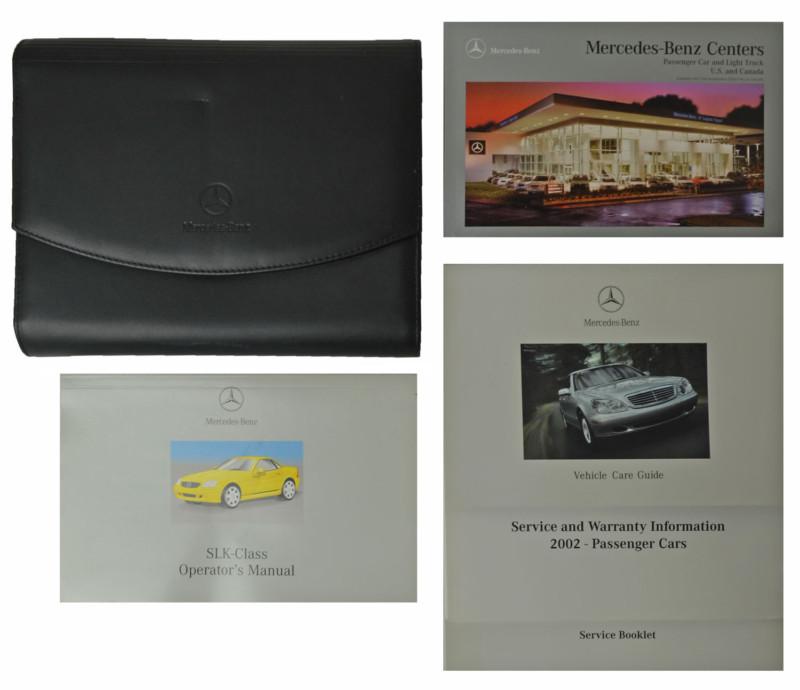 2002 mercedes benz slk class 230 kompressor 320 32 amg owners operators manual