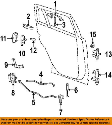 Dodge oem 5160326ad lock & hardware-rear door-latch rods