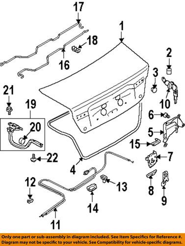 Subaru oem 57531ag000 trunk lid-striker