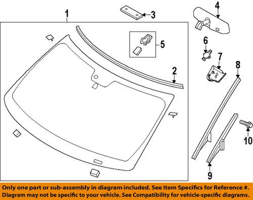 Ford oem bb5z7803136ab windshield-upper molding