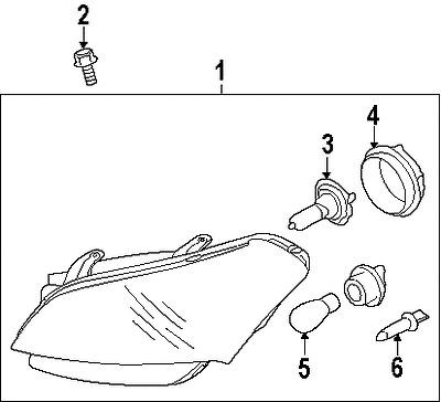 Kia 921012k540 genuine oem factory original headlamp assy