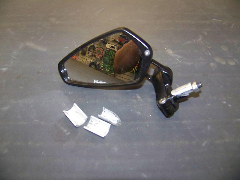 Used black crg bar end mirror with insert