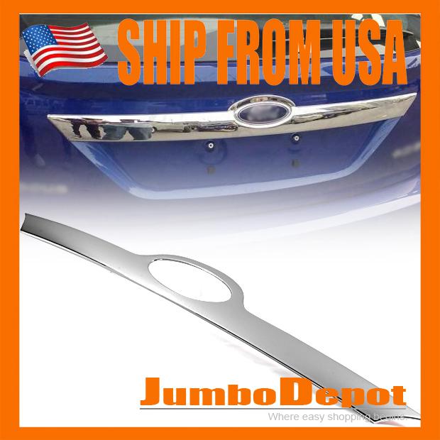 Usa 1pcs triple chrome tailgate trunk rear trim plate cover for ford 2012 sedan