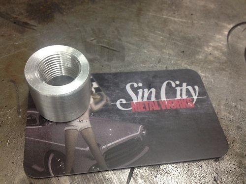 1/4 npt weld-in aluminum fitting  threaded bung  bobber harley