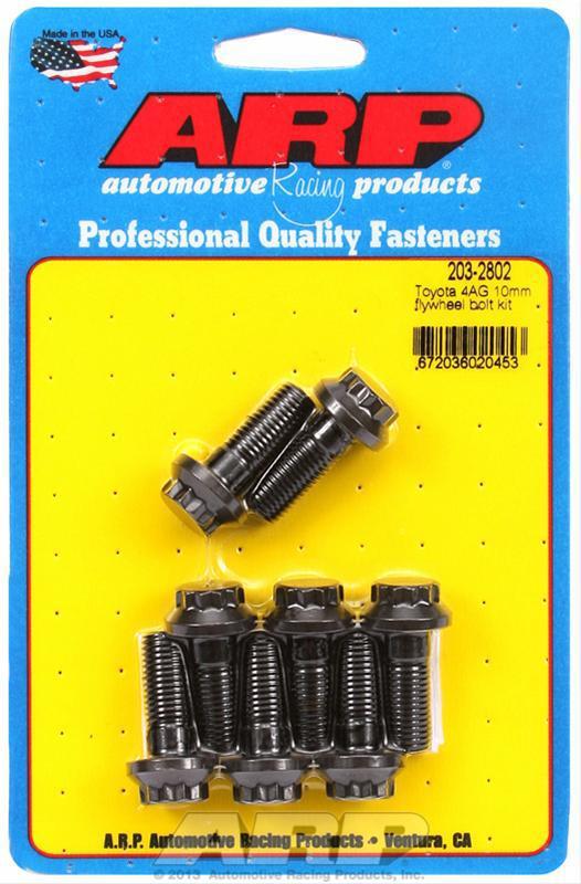 Arp flywheel bolts pro series chromoly black oxide 12point 10mmx1.25 toyota 1.6l