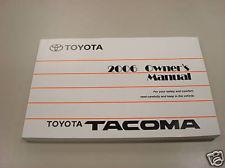 2006 toyota tacoma factory truck owner's manual used