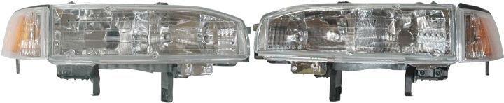 Headlight headlamp assembly pair set both driver passenger side left+right lh+rh