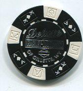 Deluxe harley davidson gillette wyoming black/white collectable poker chip