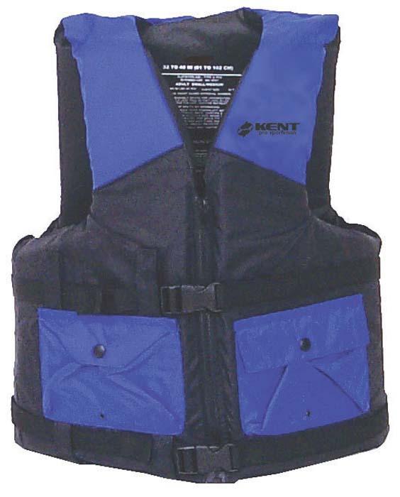 Kent deluxe dual sized fishing vest small/medium blue/black 3671-2060