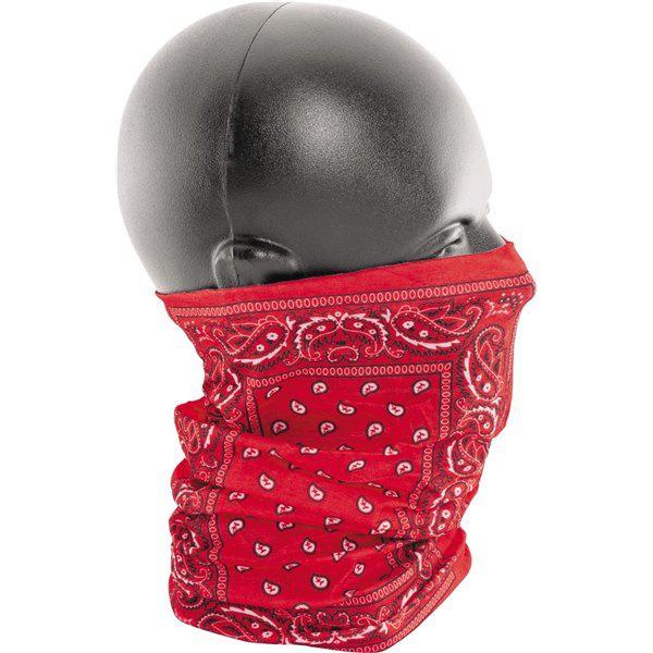 Red zan headgear paisley motley tube