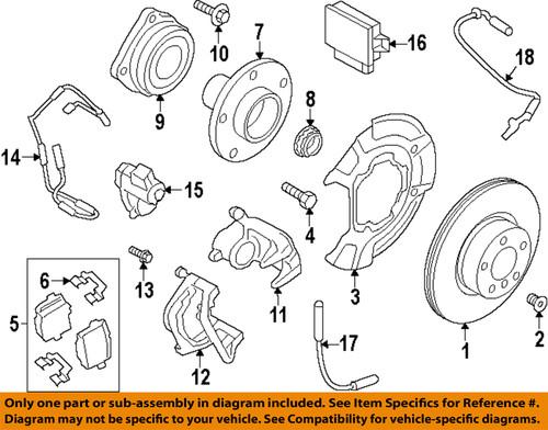 Bmw oem 34206790362 disc brake rotor/rear brake rotor/disc