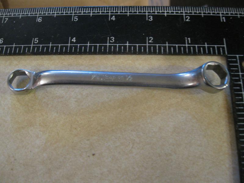 Snap on  6pt box end chrome 10 deg offset wrench 7/16-1/2"sae