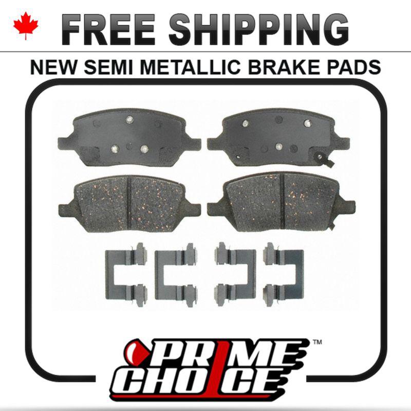 New premium complete set of rear metallic disc brake pads with shims