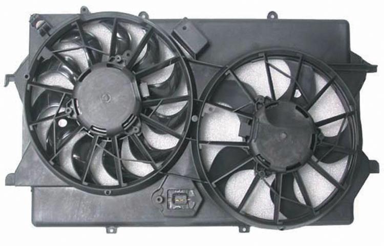 Ac condenser radiator cooling fan assembly 05-07 ford focus 2.0l 2.3l 6s4z8c607a