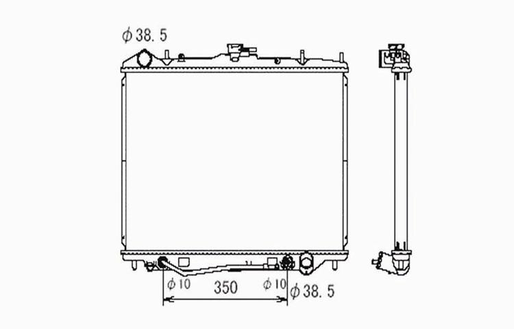 Replacement radiator 02-04 isuzu axiom automatic transmission 3.5l v6 8973286670