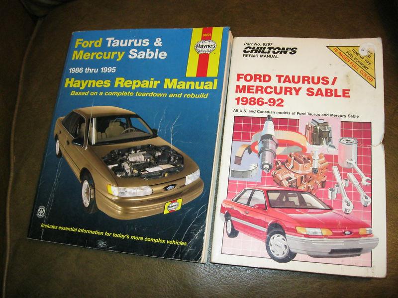 Haynes ford taurus/sable repair manual 1986-95  chilton taurus/sable 1986-92