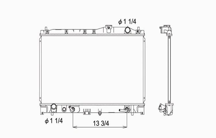 Replacement radiator 1995-1998 acura tl automatic / manual 2.5l v6 19010p1r901