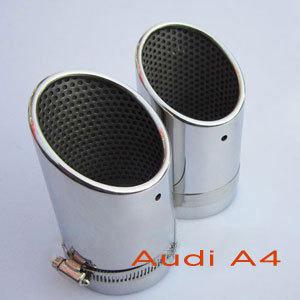 Chrome exhaust muffler tip for audi a4 b8 2009 2010 2011 2012