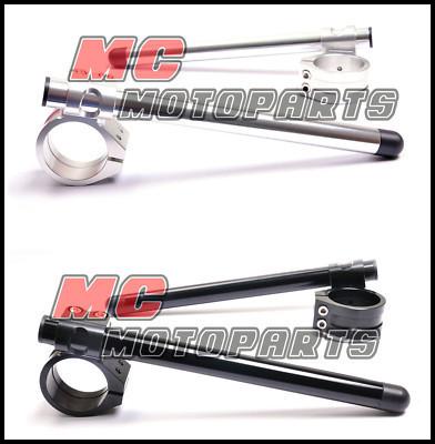 Cnc clip on riser handle bar suzuki gsxr 600 750 1000