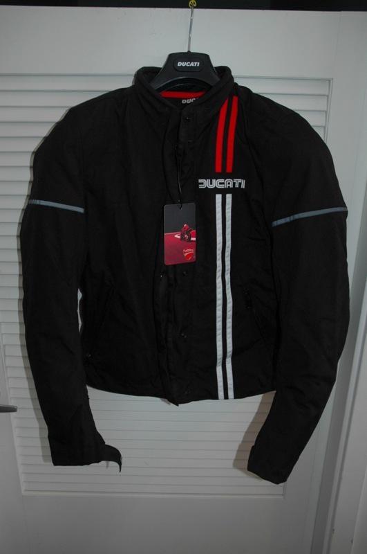 Ducati 80's textile motorcycle jacket, black, women's size extra large