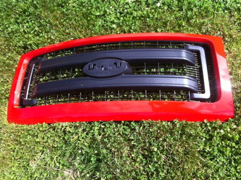 2009 - 2013 ford f-150 xl stx fx2 fx4 new factory ford grill grille bright red