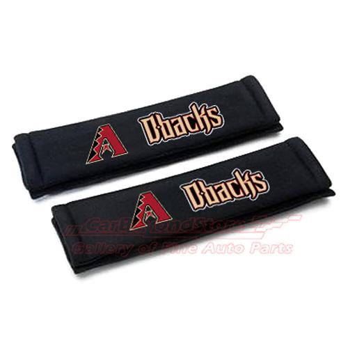 Mlb arizona diamondbacks car seat belt shoulder pads, pair, licensed + free gift