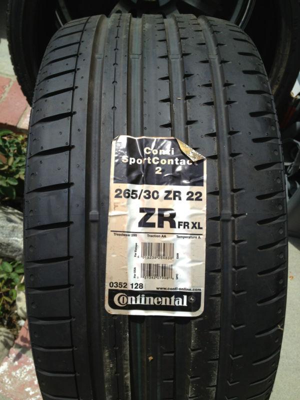  265 30 22 zr continental sport contact 2 tires (two)