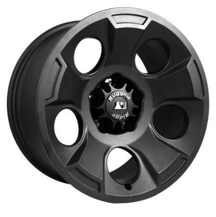 Rugged ridge drakon wheel, 17x9 black satin, w/ center cap, 07-14 jeep wrangler