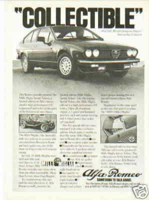 1979 alfa romeo veloce ***original vintage ad***