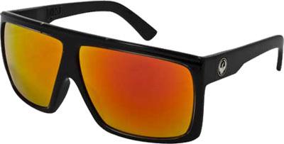 Dragon fame sunglasses jet w/red ion lens 720-1900