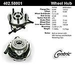 Centric parts 402.58001 front hub assembly