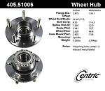 Centric parts 405.51006 rear hub assembly