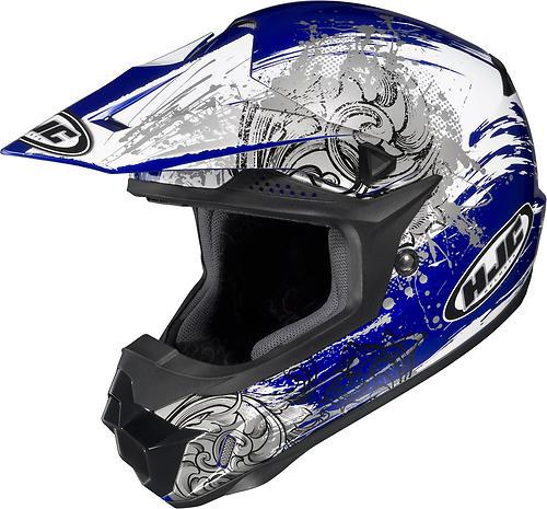 New hjc cl-x6 kozmos offroad/motocross adult helmet, mc-2 blue/black/white, xs