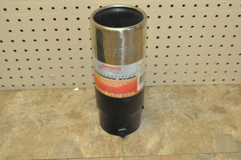 Superior 28-4102 exhaust tip custom rolled edge 2 1/2 to 3 1/4 pipe ford chevy