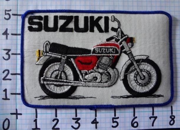 Vintage nos suzuki motorcycle patch from the 70's 017