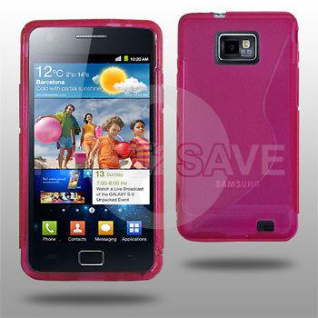 S-line pink gel case skin for samsung i9100 galaxy s ii