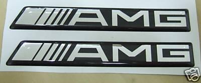 2 amg mercedes benz side emblem badge 55 63 c e s ml sl