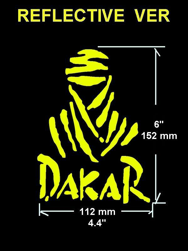 6"h 152mm  dakar reflective ver vinyl decal car sticker 