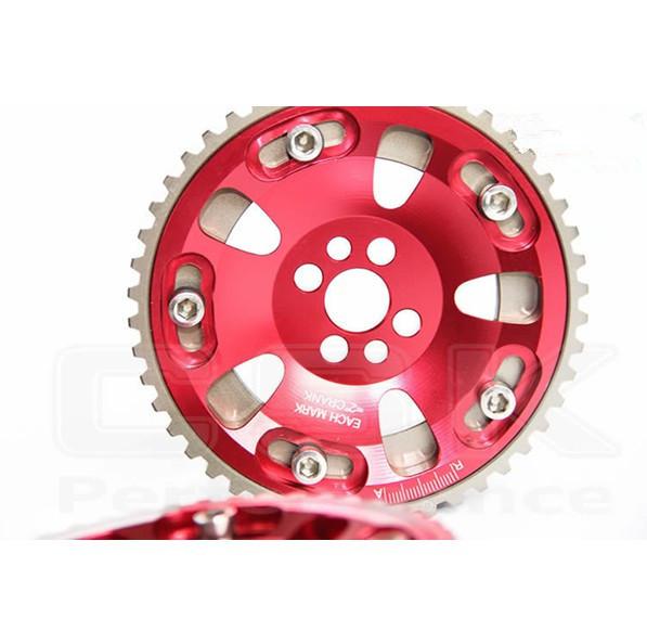 2pcs cam gears pulley kit for nissan skyline rb20 rb25det rb26 r32 r33 r34 red