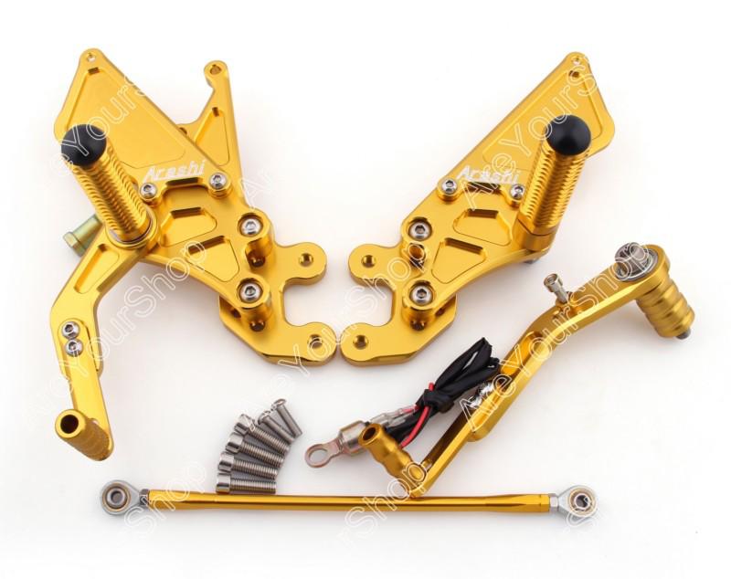 Rearset rear set suzuki gsxr gsx-r 600/750 2006-2009 gold